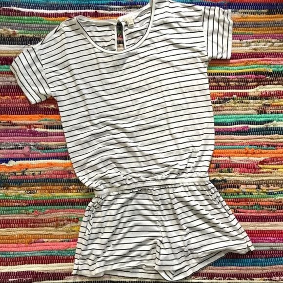 J. Crew Factory ~ Striped romper - Picture 2 of 8